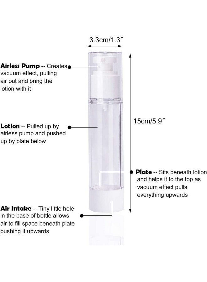 NIL JO Portable Design airless Vacuum Cream Bottle Airless Vacuum Pump Toiletry Travel Bottles for Makeup, Foundations, and Serums(2pcs 50 ml) - Image 4