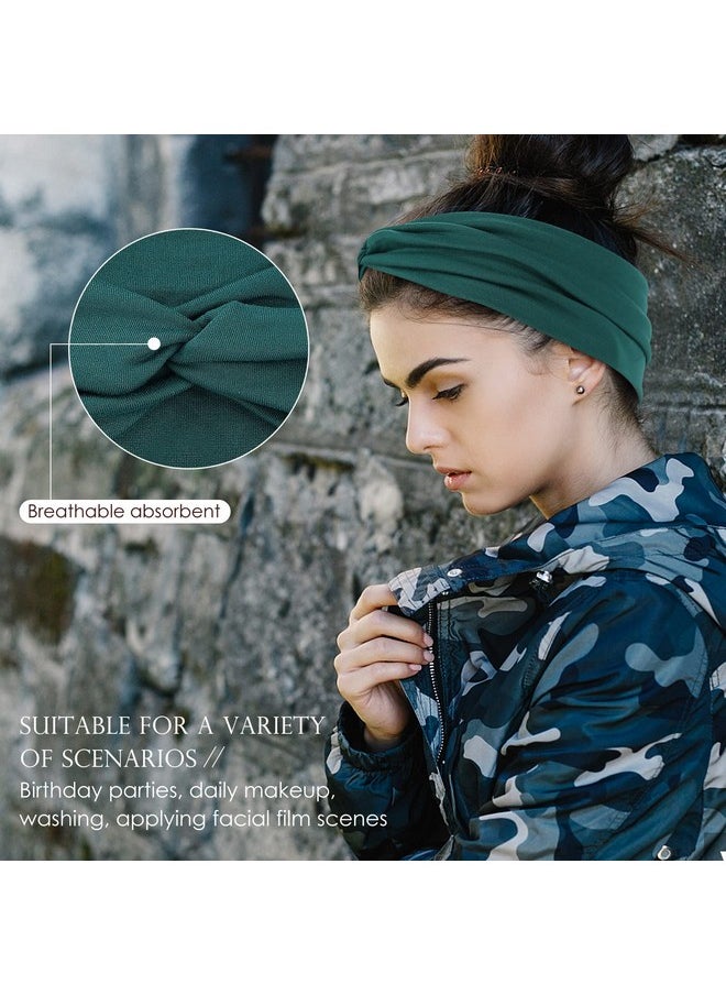 Panleding Anleding 12 Pcs Stretchy Headbands For Women Absorbed Sport Headband Soft Twist Knotted Headbands For Daily Life Yoga Workout  - Image 5