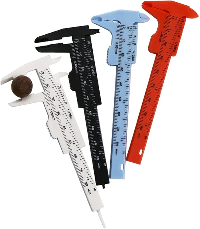 4 Pieces 80mm Double Scale Sliding Caliper Measuring Tool White 0 80mm For Student Office Use - Image 3