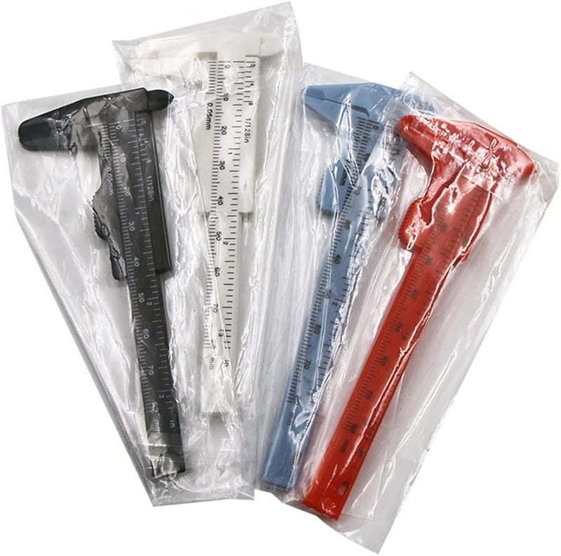 4 Pieces 80mm Double Scale Sliding Caliper Measuring Tool White 0 80mm For Student Office Use - Image 4