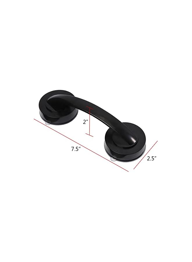 PROMASS promass-Powerful Suction Cup Glass Mirror Door Handle, Refrigerator Drawer Bathroom Suction Cup Wall handrail, Bathtub Shower Handle Kitchen Drawer Cabinet Handle Suction Cup (Black Large)  - Image 3