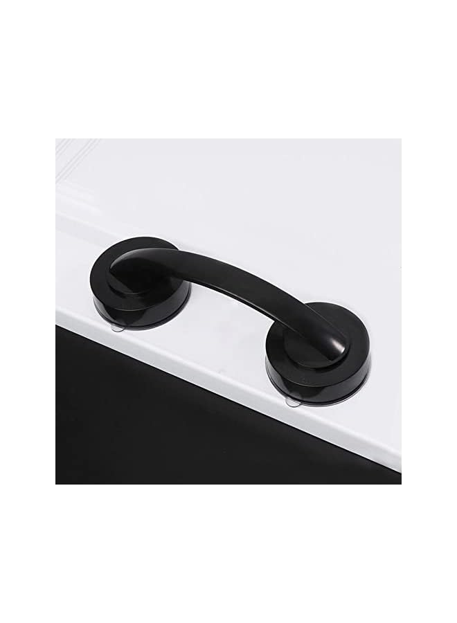 PROMASS promass-Powerful Suction Cup Glass Mirror Door Handle, Refrigerator Drawer Bathroom Suction Cup Wall handrail, Bathtub Shower Handle Kitchen Drawer Cabinet Handle Suction Cup (Black Large)  - Image 4