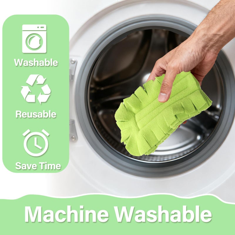 WRINGKIT 15 Pieces Reusable Duster Refill, 360Â° Heavy Duty Fleece Duster Pads Refills, Washable Hand Dusters Pads for Cleaning Ceiling, Fan Hardwoods Window Kitchen Floor - Image 5