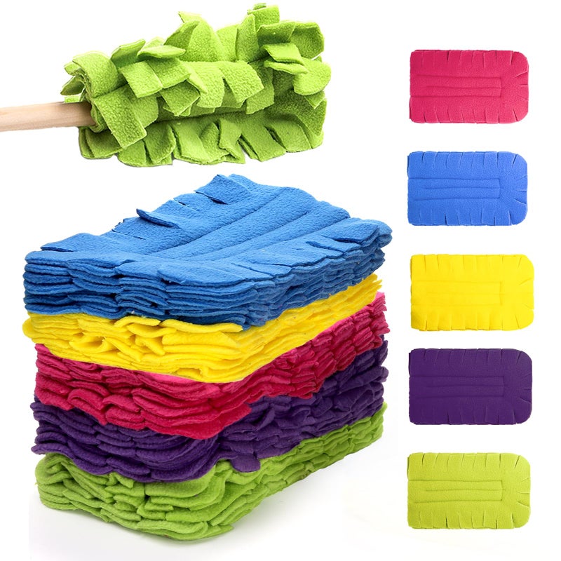 WRINGKIT 15 Pieces Reusable Duster Refill, 360Â° Heavy Duty Fleece Duster Pads Refills, Washable Hand Dusters Pads for Cleaning Ceiling, Fan Hardwoods Window Kitchen Floor - Image 1