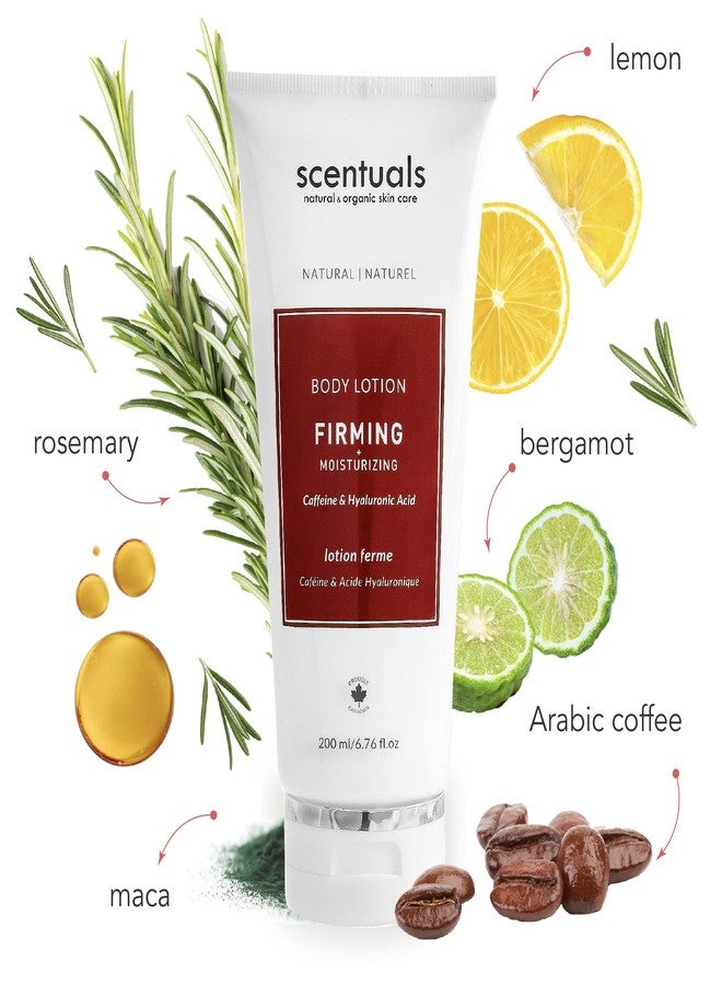 Scentuals Body Lotion Firming Cream, Moisturizer Made With Hyaluronic Acid and Caffeine, Body Serum to Boost Collagen Production, with Essential Oil Blend Lemon, Rosemary, and Bergamot, 200 ml, 6.76 fl.oz - Image 2