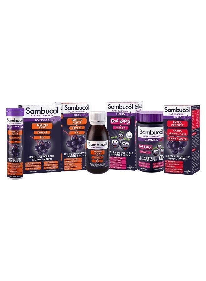 Sambucol Black Elderberry, Vitamin C & Zinc 120 ml Liquid - Image 2