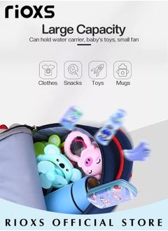 RIOXS Kids Backpack with Adjustable Padded Shoulder Straps and Dinosaur Pattern, Personalized Waterproof School Bags with Large Capacity, Lightweight Resistant Travel Daypack, Perfect Gift for Kids, 20*9*24cm  - Image 2
