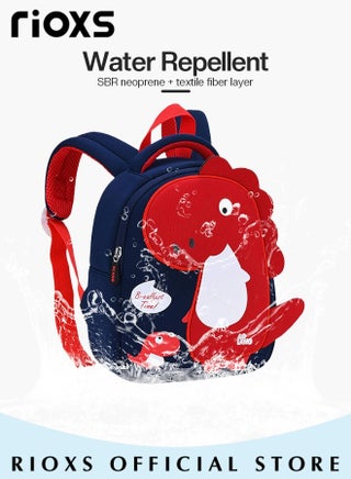 Kids School Bag, Animal Dinosaur 3D Cartoon Mini Backpack with Adjustable Padded Shoulder Straps, 20*9*24cm Large Capacity Lightweight Waterproof Kindergarten Schoolbag for Baby Girls, Ergonomic Preschool Backpack with Contrast Color Straps, Daypack Mini Travel Bag, Perfect for School, Weekend Get-away, Biking, Camping - view 3