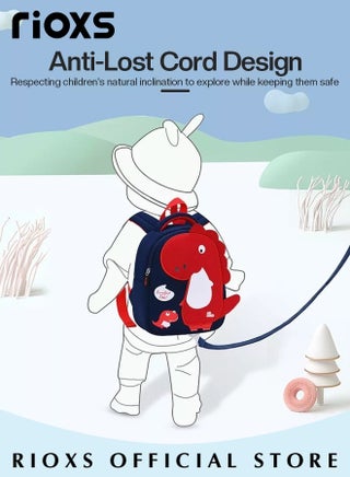 Kids School Bag, Animal Dinosaur 3D Cartoon Mini Backpack with Adjustable Padded Shoulder Straps, 20*9*24cm Large Capacity Lightweight Waterproof Kindergarten Schoolbag for Baby Girls, Ergonomic Preschool Backpack with Contrast Color Straps, Daypack Mini Travel Bag, Perfect for School, Weekend Get-away, Biking, Camping - view 4