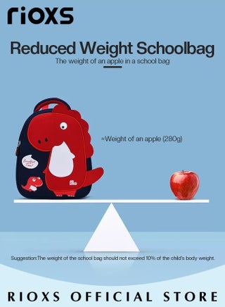 Kids School Bag, Animal Dinosaur 3D Cartoon Mini Backpack with Adjustable Padded Shoulder Straps, 20*9*24cm Large Capacity Lightweight Waterproof Kindergarten Schoolbag for Baby Girls, Ergonomic Preschool Backpack with Contrast Color Straps, Daypack Mini Travel Bag, Perfect for School, Weekend Get-away, Biking, Camping - view 5