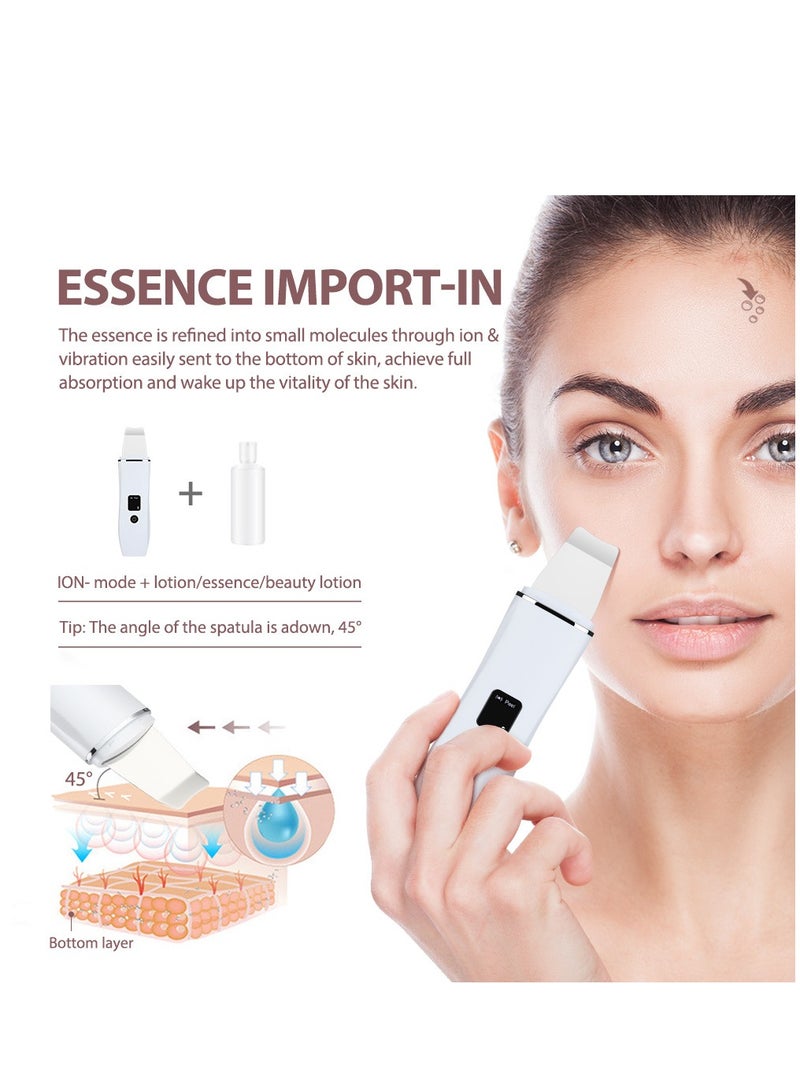 Generic Latest Products Ultrasonic Skin Scrubber Peeling Blackhead Remover Deep Face Cleaning Ultrasonic Ion Cleaner Facial Beauty Face Cleaner  - Image 1