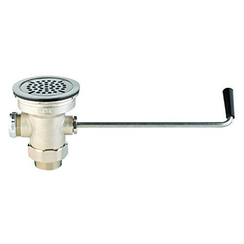 T&S Brass صمام تصريف نفايات من T&S نحاس، مقبض دوار، 3-1/2 × 2 و 1-1 - Image 2