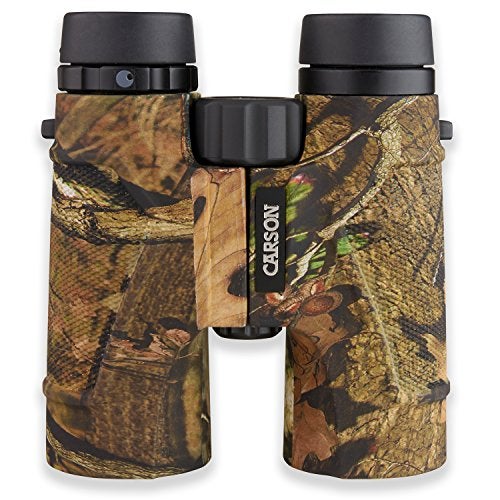Carson 3D Series 10x42mm High Definition Compact and Waterproof Binoculars with ED Glass, Mossy Oak Camouflage (TD-042EDMO) - Image 1
