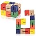ArtCreativity Wooden Twist Cubes Pack of 2 Colorful Mind Game Stretch Twist and Lock Brain Teaser Fidget Sensory Toys for Kids Stocking Stuffer and Party Favors for Boys and Girls - Image 2