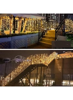 Necomi 300 Led Bedroom Curtain String Fairy Backdrop Lights Usb Powered 8 Lighting Modes String Lights Hanging With Remote Control Indoor Outdoor Party Warm White  - Image 5