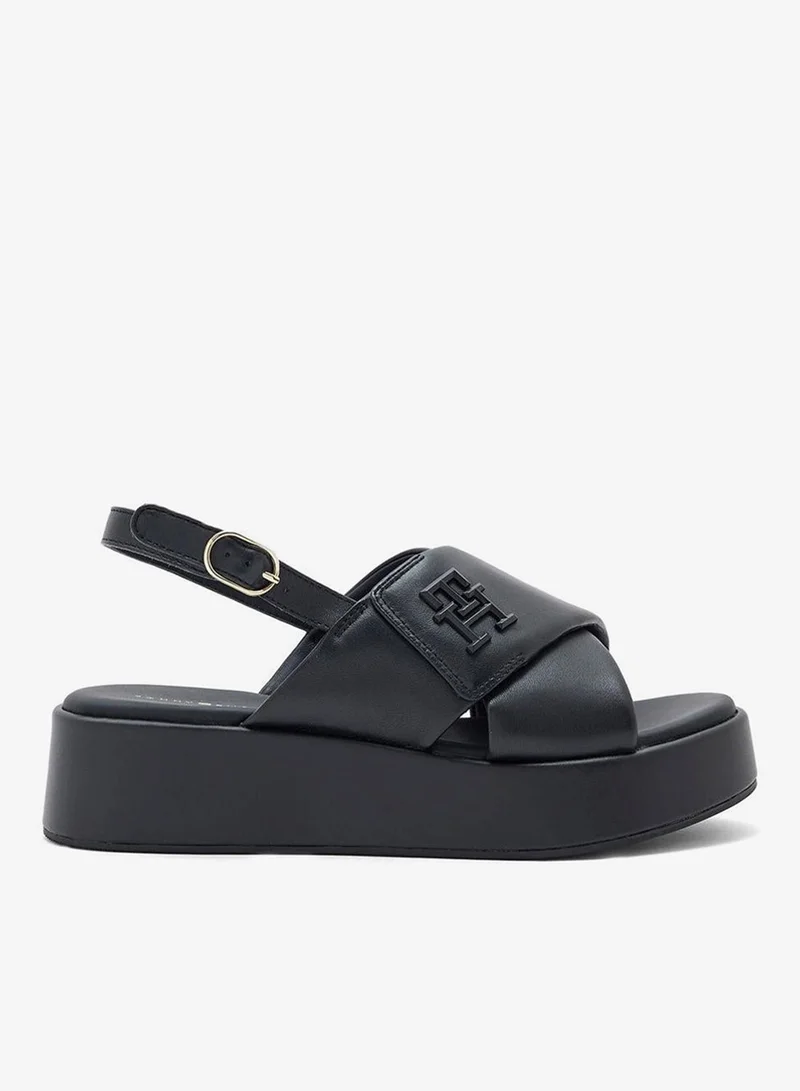 TOMMY HILFIGER Logo Padded Leather Sandals