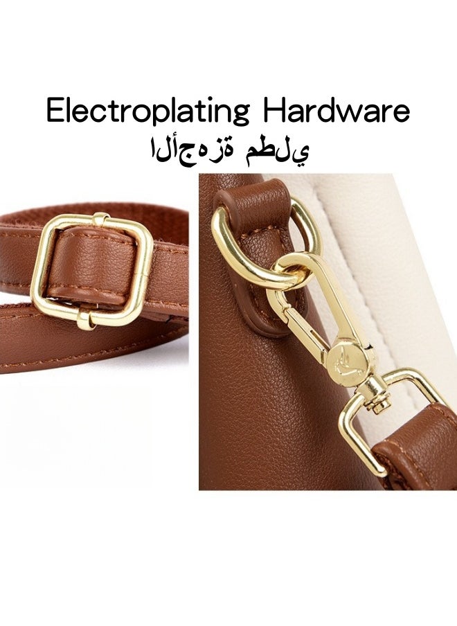 شبيلي حقيبة كتف نسائية متعددة الاستخدامات بألوان متباينة، حقيبة كروس بودي كبيرة الحجم للسيدات، حقيبة يد، حقيبة يد، حقيبة جانبية عصرية للتنقل اليومي للفتيات والمراهقات وطلاب الجامعات  - Image 5