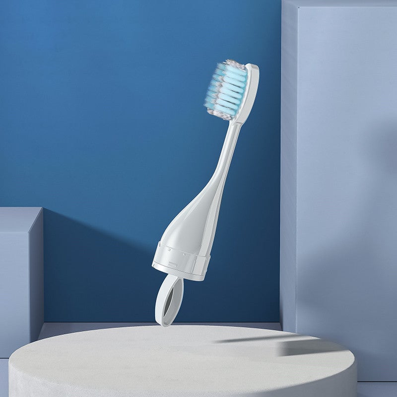 Orthodontic toothbrush correction teeth interdental brush folding travel portable toothbrush toothpaste integrated braces soft hair(Replacement Head-orthodontic White) - Image 1