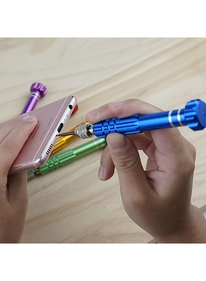 Green 5 In 1 Precision Screwdriver Set For Mobile Phone And Laptop Repair - Image 4