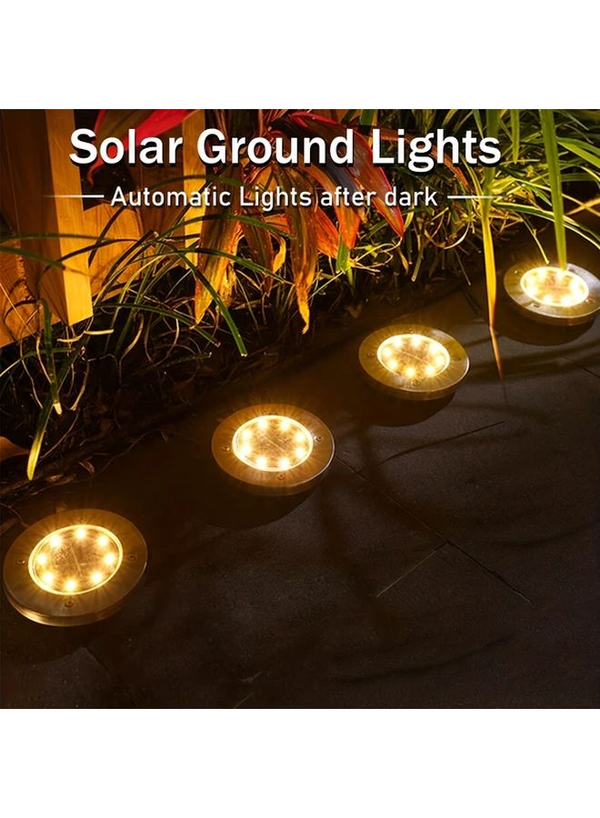 4 Packs White Solar Outdoor Lights LED Landscape Garden Pathway Lawn - Image 2