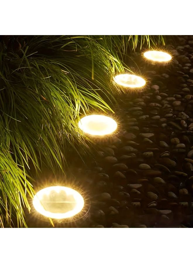 4 Packs White Solar Outdoor Lights LED Landscape Garden Pathway Lawn - Image 3