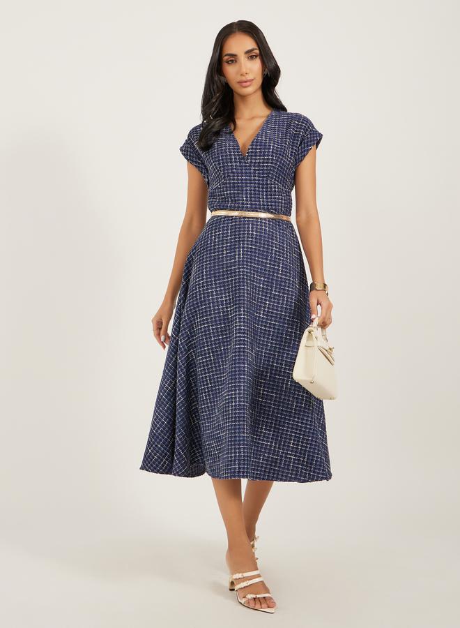Styli Plaid Midi Dress  - Image 2