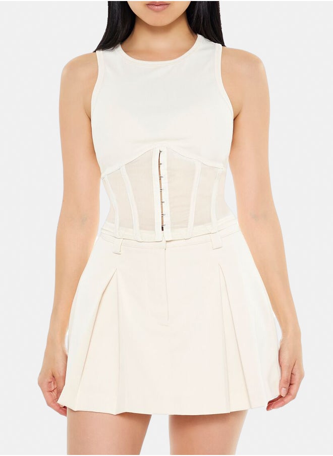 FOREVER 21 - Corset Racerback Tank Top - Image 1