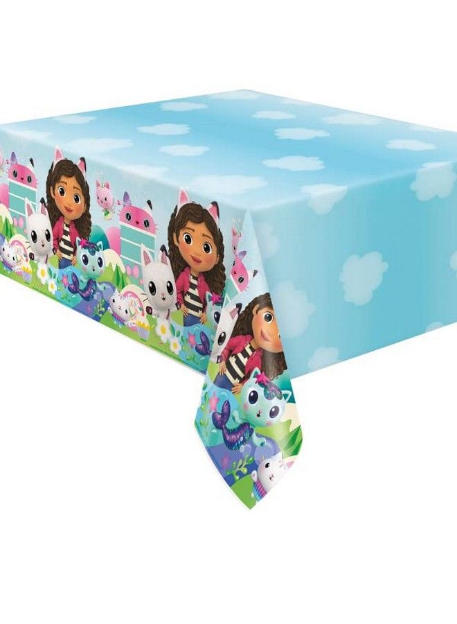 Unique Gabbys Dollhouse Birthday Party Supplies Bundle Includes Plastic Table Cover 2 Count - Image 3