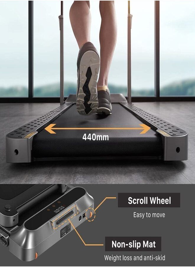 KINGSMITH - WalkingPad Kingsmith R2 Treadmill Foldable Running Walking Pad with Remote Control | Speed 0.5-10 Km/h | Workout in the Office and Home | 65dB Quiet Operation Fitness Jogging Machine - Black - Image 1
