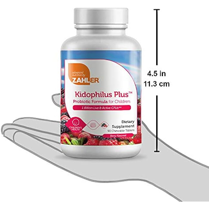 Zahler Kidophilus, Kids Probiotic, Great Tasting Probiotics for Kids, Certified Kosher (90 Count) - Image 4