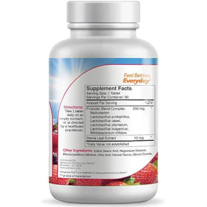 Zahler Kidophilus, Kids Probiotic, Great Tasting Probiotics for Kids, Certified Kosher (90 Count) - Image 2