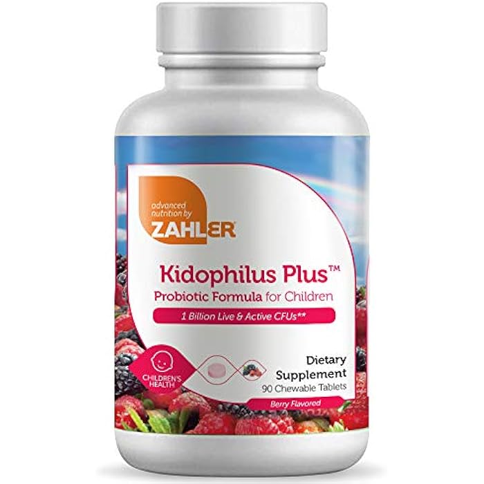 Zahler Kidophilus, Kids Probiotic, Great Tasting Probiotics for Kids, Certified Kosher (90 Count) - Image 1