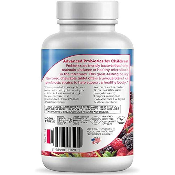 Zahler Kidophilus, Kids Probiotic, Great Tasting Probiotics for Kids, Certified Kosher (90 Count) - Image 3