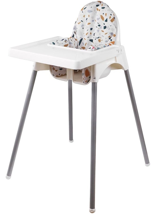 Lomgwumy High Chair Cushion, for IKEA High Chair Cushion, Cushion High Chair, for IKEA Highchair Cushion for IKEA Antilop Highchair, Built-in Inflatable Cushion, Baby Sitting More Comfortable (Stone Pattern)  - Image 2