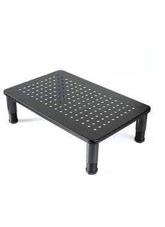 TYCOM Monitor Stand Riser for Computer Laptop Printer Notebook and All Flat Screen Display with Vented Metal Platform and 3 Height Adjustable Underneath Storage 1 Pack Black.  - Image 1