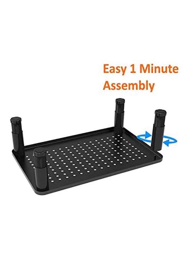 TYCOM - Monitor Stand Riser for Computer Laptop Printer Notebook and All Flat Screen Display with Vented Metal Platform and 3 Height Adjustable Underneath Storage 1 Pack Black. - Image 1