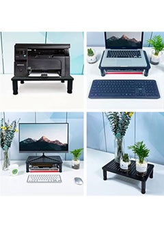 TYCOM Monitor Stand Riser for Computer Laptop Printer Notebook and All Flat Screen Display with Vented Metal Platform and 3 Height Adjustable Underneath Storage 1 Pack Black.  - Image 5