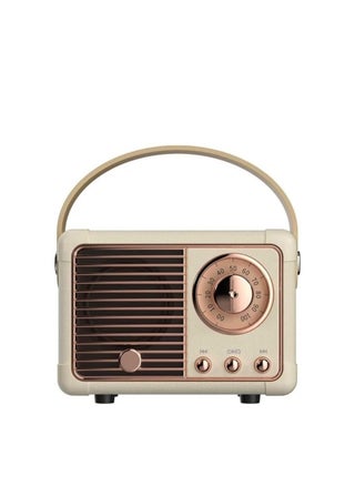 HM-11 Bluetooth Portable Radio, Retro Mini Speaker with Clear Stereo Sound, Rich Bass for iPhone, Android Devices and Tablets(Beige) - pzsku/Z7E32D3769F0F508A6E96Z/45/_/1716284128/ffe2b288-d505-413b-99d6-278d24e82c1f