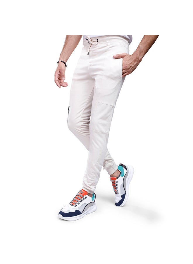 Coup Coup SweatPants For Men - Regular Fit - Beige - Image 1