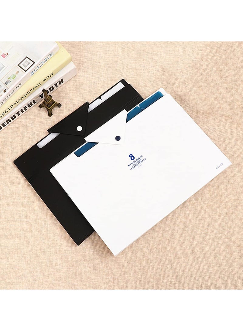 Expandable 8 Pocket Accordion File Folder Organizer for A4 and Letter Size Documents Durable Plastic with Secure Buckle ideal for School Office Home - Image 5