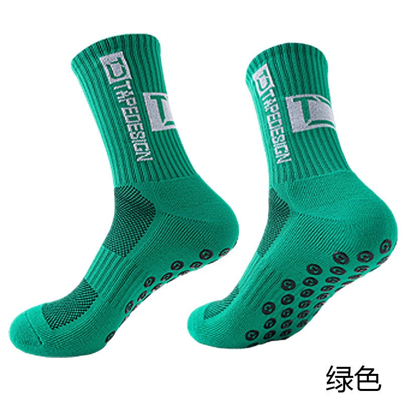 Men's Thick Terry Football Socks with Anti-Slip Silicone Grip, Breathable Sweat-Wicking Cushioned Odor-Resistant Sports Socks for Outdoor Training - Image 1