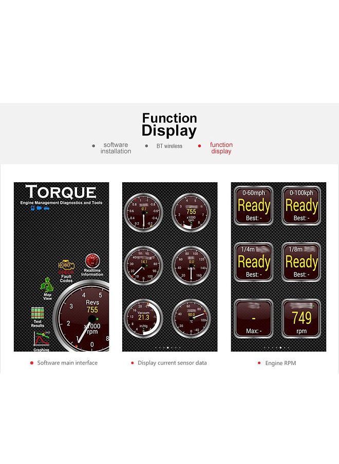 KW903 BT 5.0 Wireless OBD-II Car Auto Diagnostic Scan Tools Car Detector Tester Scanner for IOS Android System