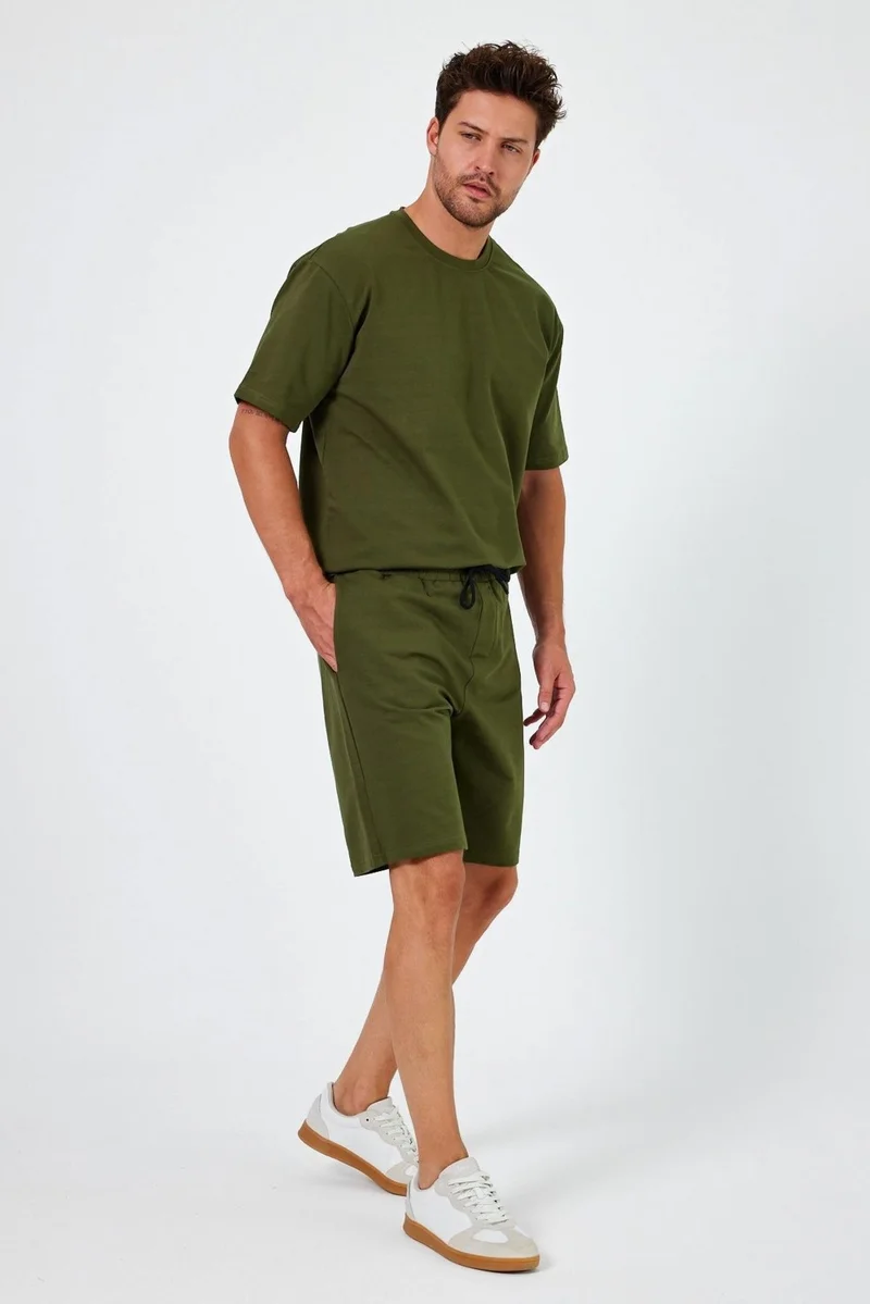 الكسندر جاردي Pocket Tied T-Shirt-Shorts Set (E24-Ab-Ts-Şt)