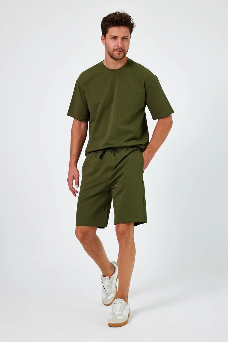 الكسندر جاردي Pocket Tied T-Shirt-Shorts Set (E24-Ab-Ts-Şt)