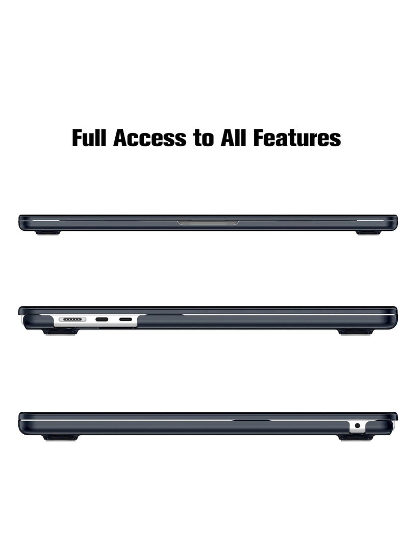 Case Compatible with MacBook Air 15 Inch A2941-A3114-A3241  (2023 Release) - Protective Snap On Hard Shell Cover for MacBook Air 15 M2 Chip with Liquid Retina Display and Touch ID, Crystal Midnight - Image 4