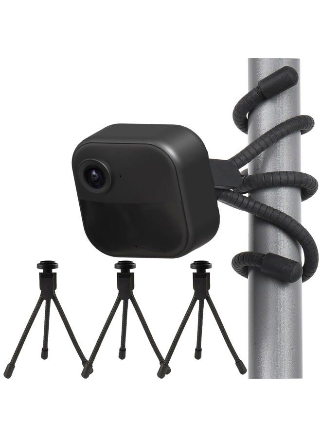 Uogw 3 Pack Flexible Tripod for Blink XT,Blink XT2,Blink Mini,All-New Blink Outdoor,Wall Mount Bracket,Attach Your Blink Home Security Camera Wherever You Like Without Any Tools - Black - Image 1