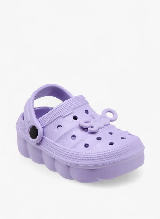 Aqua Jibbitz Detail Clogs With Backstrap