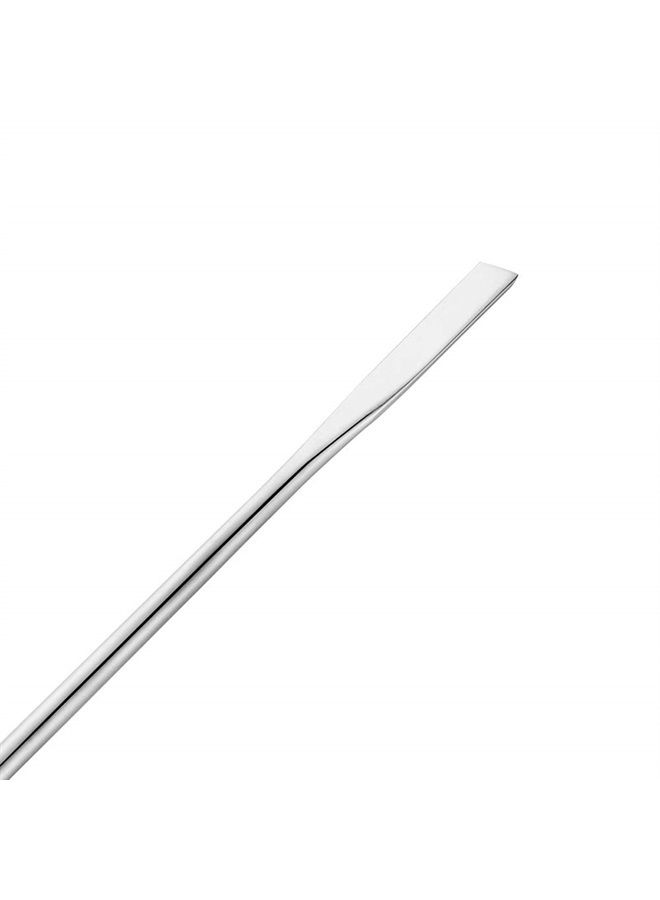 Luzen 2Pcs Stainless Steel Cosmetic Mixing Makeup Spatula Nail Art Palette Stick Stirring Rod Mixer Artist Tool for Beauty Salon Color Cream Mixing Professional and Personal Use, Silver - Image 2