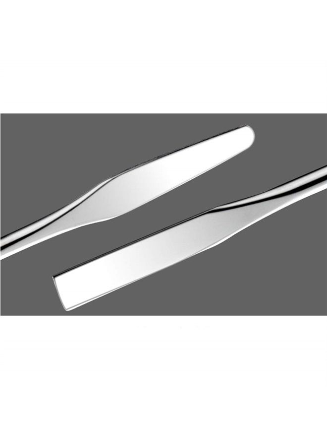 Luzen 2Pcs Stainless Steel Cosmetic Mixing Makeup Spatula Nail Art Palette Stick Stirring Rod Mixer Artist Tool for Beauty Salon Color Cream Mixing Professional and Personal Use, Silver - Image 5