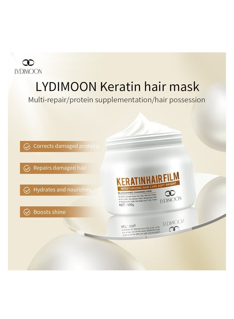 LYDIMOON Keratin Moisturizing Hair Mask Softens and brightens hair 500g - Image 5